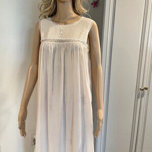🤍 VINTAGE IVORY COTTON NIGHTGOWN / DRESS 🤍 Cottagecore • Soft Girl • Coquette